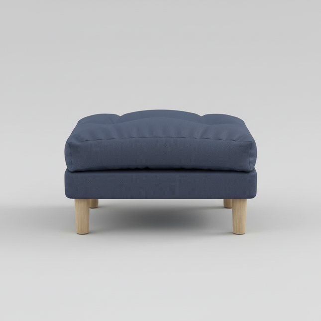 ‌Ergonomic Ottoman Footrest - Adjustable Height Sofa Stool with Memory Foam Leg Rest & Shoe Bench Storage Solution‌