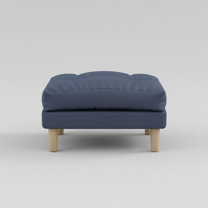 ‌Ergonomic Ottoman Footrest - Adjustable Height Sofa Stool with Memory Foam Leg Rest & Shoe Bench Storage Solution‌