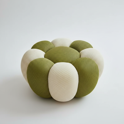 Nordic Sofa Pedal Simple Round Stool Low Ottomans Living Room Sofa Footstool 3D Fabric Creative Leg Footstool Pumpkin Footstools