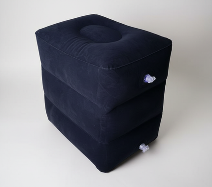 PVC Inflatable Travel Pillow Foot Rest Pillow Stool  Kids Airplane Bed Car Bus Adjustable Three Layers Height Adult Flight Foot