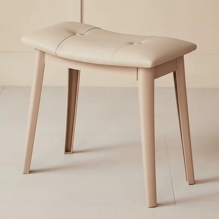 Vanity Stool Vanity Chair Saddle Cushion Ottoman Stool Chair with Solid Wood Legs, Modern Piano Bench Makeup and Foot Stool
