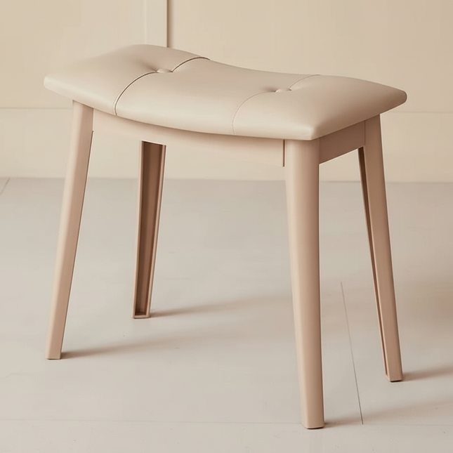 Vanity Stool Vanity Chair Saddle Cushion Ottoman Stool Chair with Solid Wood Legs, Modern Piano Bench Makeup and Foot Stool