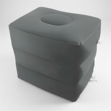 PVC Inflatable Travel Pillow Foot Rest Pillow Stool  Kids Airplane Bed Car Bus Adjustable Three Layers Height Adult Flight Foot