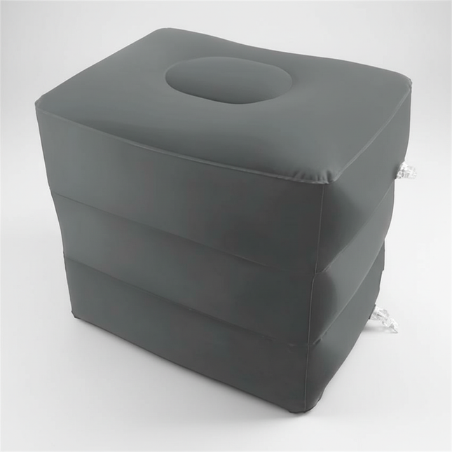 PVC Inflatable Travel Pillow Foot Rest Pillow Stool  Kids Airplane Bed Car Bus Adjustable Three Layers Height Adult Flight Foot