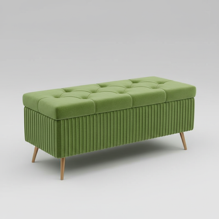 Velvet Ottoman Bench for Living Room Nordic Design Shoe Changing Stool with Storage Bedroom Bed End Seat Modern