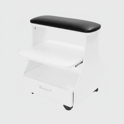 Pedicure Stool Foot Rest Pedicure Manicure Funiture Beauty Salon Nail Trolley Cart Footbath Stool White/Black/Pink