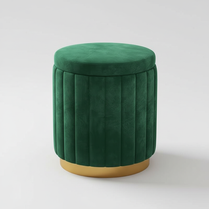 Fashion Storage Stool, Shoe Changing Stool, Makeup Stool, Bedroom Dressing Table Round Stool, New Round Stool with Storage Space