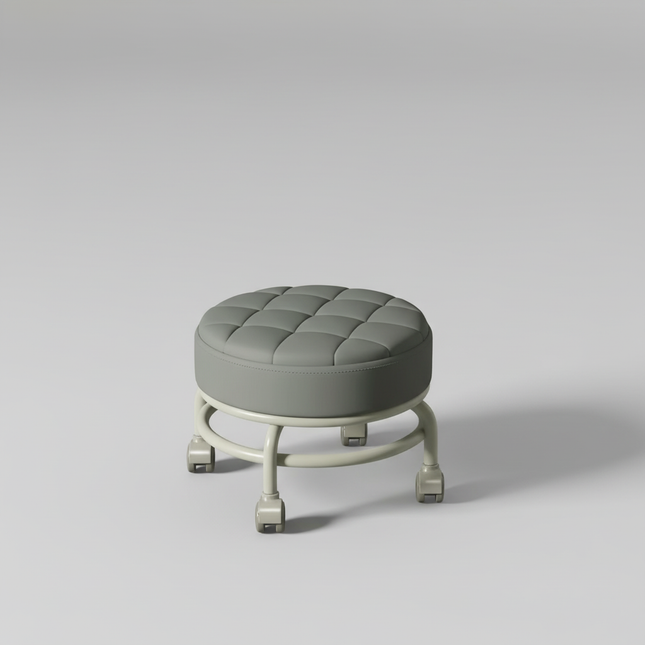 Low Roller Seat Sturdy Universal Swivel Casters Shoe Changing Stool Seat for Living Room Kitchen Fitness Salons Kids and Adult