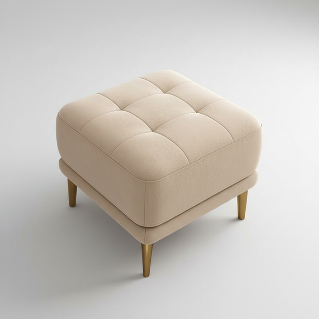 Modern Light Luxury Foot Stool Comfortable Velvet Shoes Bench Elastic Latex Sofa Seat Stable and Load Bearing Hallway Ottoman