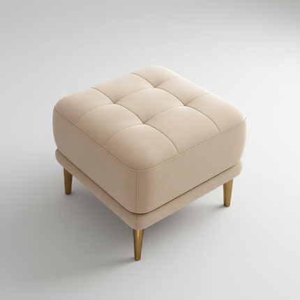 Modern Light Luxury Foot Stool Comfortable Velvet Shoes Bench Elastic Latex Sofa Seat Stable and Load Bearing Hallway Ottoman