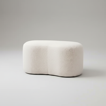 Luxury Stool INS Lamb Changing Wool Foot Stool Bedroom Pouf Nordic Shoe Ottoman Creative Design Living Room Floor Sofa Bench