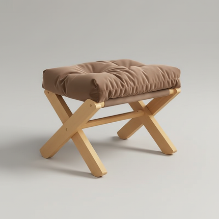 Household Small Stool Short Living Room Coffee Table Solid Wood Small Bench Leg Sofa Foot Suppot Door Shoes Changing Short Stool