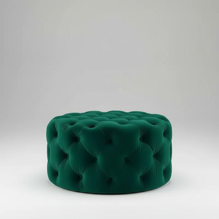 Velvet Round Ottoman Luxury Sofa Living Room Furniture Modern Bedroom Floor Pouf Clothing Store Shoes-changing Soft Stool B