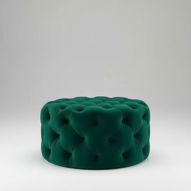 Velvet Round Ottoman Luxury Sofa Living Room Furniture Modern Bedroom Floor Pouf Clothing Store Shoes-changing Soft Stool B