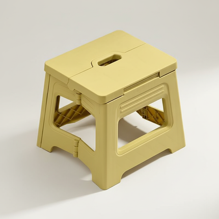Lightweight Folding Step Stool Multi Purpose Handheld Thickened Footstool Non-Slip Plastic Small Benches Kitchen