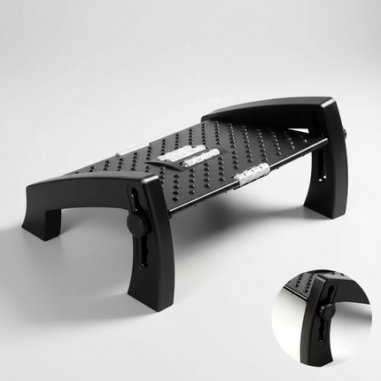 BEISHI Under Desk Footrest Portability Foot Rest  Ergonomic Foot Stool With Massage Rollers Pain Relief for Home Office Work