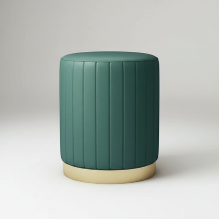 Scandinavian Velvet Makeup Stool - Swivel Vanity Chair with Gold Legs, Instagrammable Nail Salon Stool for Bedroom & Living Room