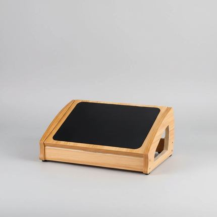 under Desk Footrest Wooden Foot Rest Feet Stand Adults Anti Slip Foot Stool Desk Leg Rest for Travel Computer Car Living Room