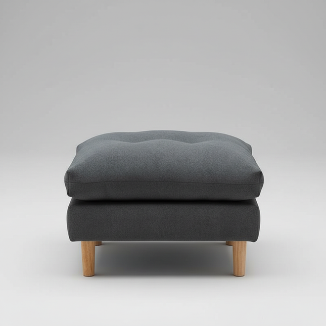 Soft Velvet Solid Wood Bed-End Bench  Durable Nordic Sofa Footstool  Sturdy Living Room Ottoman  Versatile Square Footrest