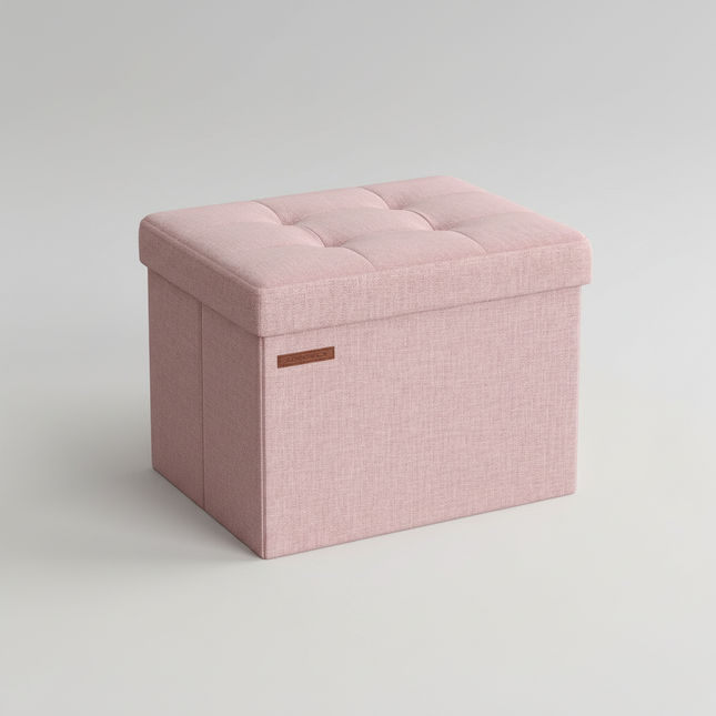 SONGMICS 41cm Bench with Storage Folding Seat Chest Storage Box Footstool Base