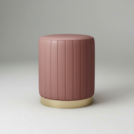 Scandinavian Velvet Makeup Stool - Swivel Vanity Chair with Gold Legs, Instagrammable Nail Salon Stool for Bedroom & Living Room