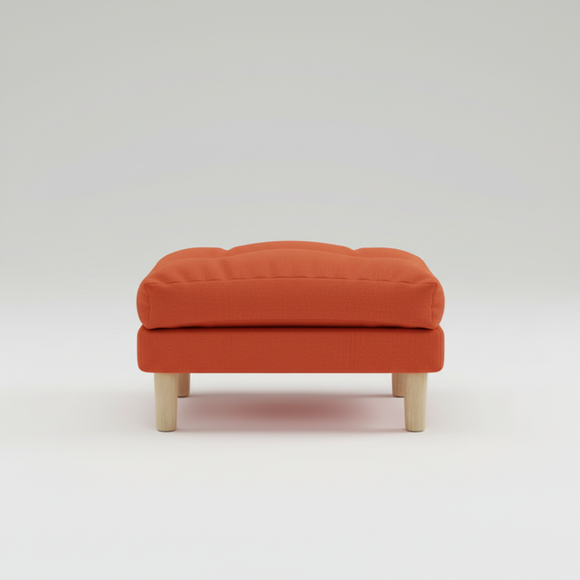 ‌Ergonomic Ottoman Footrest - Adjustable Height Sofa Stool with Memory Foam Leg Rest & Shoe Bench Storage Solution‌