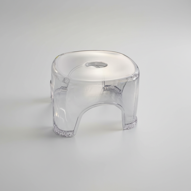 Acrylic Bathroom Stool Shoe Foot Rest Non Slip Shower Stool Bench Shoe Change Stool Household Transparent Seat for Living Room