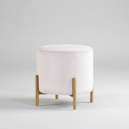 Customized Velvet Dressing Stool Golden Leg Tassel Makeup Bench Openable Ottoman Pouf for Home Fashionable Furniture