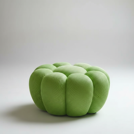 Nordic Sofa Pedal Simple Round Stool Low Ottomans Living Room Sofa Footstool 3D Fabric Creative Leg Footstool Pumpkin Footstools
