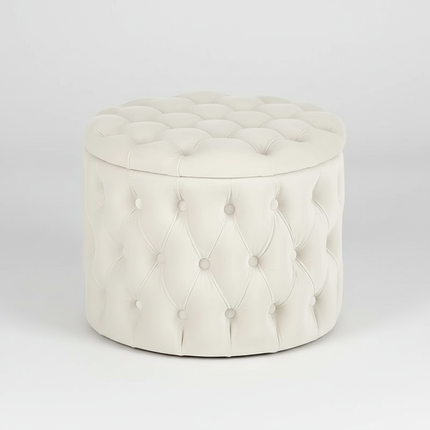 Nordic Luxury Sofa Footstool Living Room Bedroom Wardrobe Rest Stool Internet Celebrity Pink Fabric Storage Round Sofa Stool