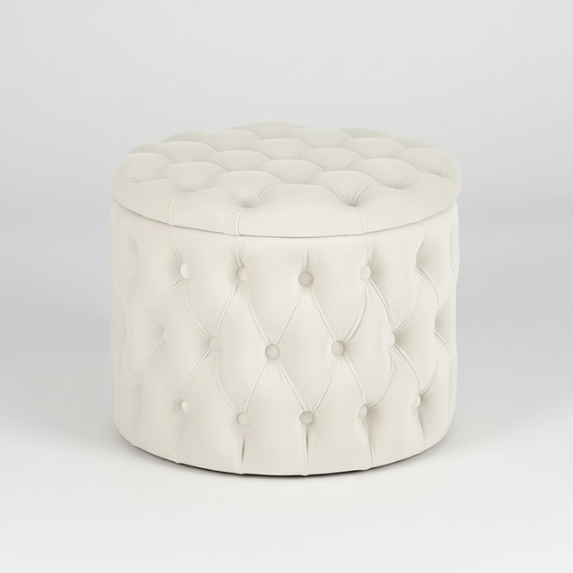 Nordic Luxury Sofa Footstool Living Room Bedroom Wardrobe Rest Stool Internet Celebrity Pink Fabric Storage Round Sofa Stool