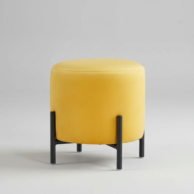 Customized Velvet Dressing Stool Golden Leg Tassel Makeup Bench Openable Ottoman Pouf for Home Fashionable Furniture