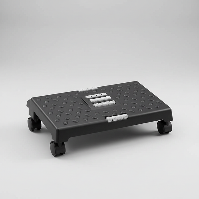 Multifunctional Footrest Under Desk with Massage Texture and Roller Non Slip Footrest Stool for Living Room Office Home