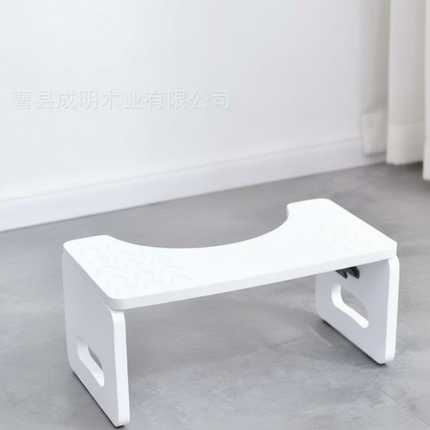 Wooden Bathroom Step Stool Foldable Maternity Toilet Stool Stable Elderly Footrest for Toilet  Durable Commode Step for Home