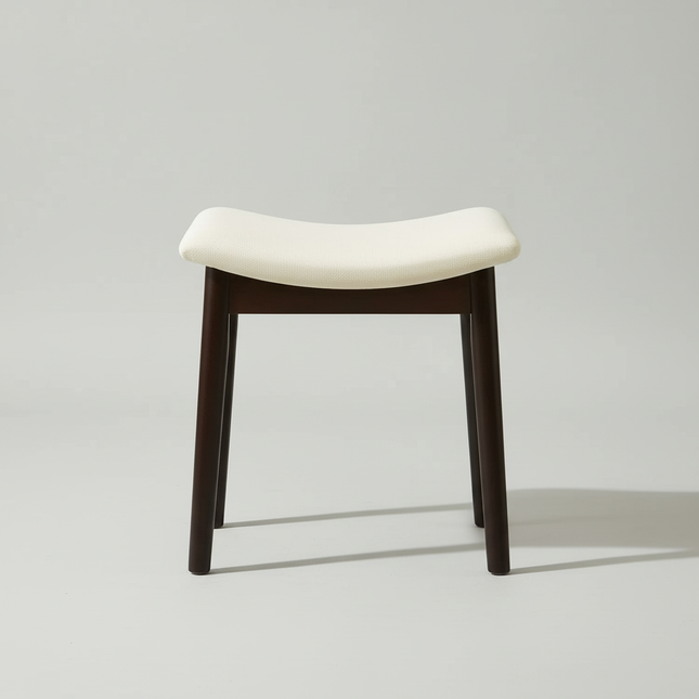 Vanity Stool Vanity Chair 18 Inch-  Stool Chair Wood Legs, Modern Piano Bench Makeup and Foot Stool for Bedroom.