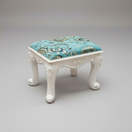 Retro Fabric Dressing Chair, Child Round Stool, Dressing Seat, Home Furniture, Living Room Dinning Chair, ABS Leg, Round Ottoman