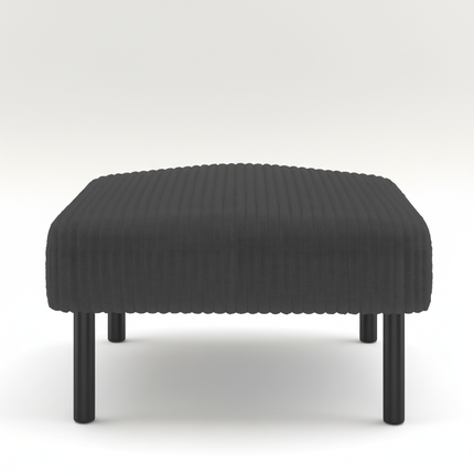 LVHOM High-Quality Corduroy Footstool, Soft Ottoman with Solid Metal Frame, Comfortable Fabric, Suitable for Living Room