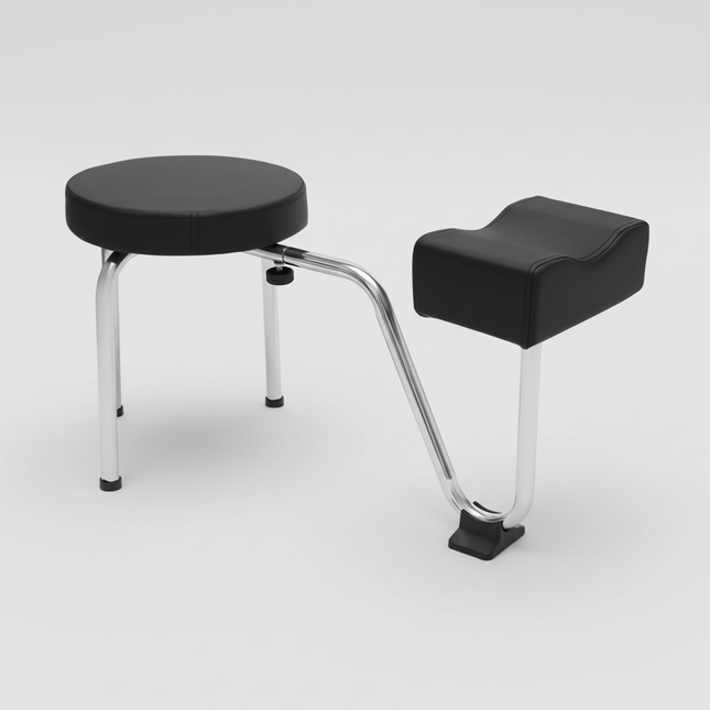 Pedicure Stool Chair Beauty Salon Lift Stool Footrest Nail Bench Height Adjustable 10KG Load-bearing White/Black