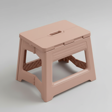 Lightweight Folding Step Stool Multi Purpose Handheld Thickened Footstool Non-Slip Plastic Small Benches Kitchen