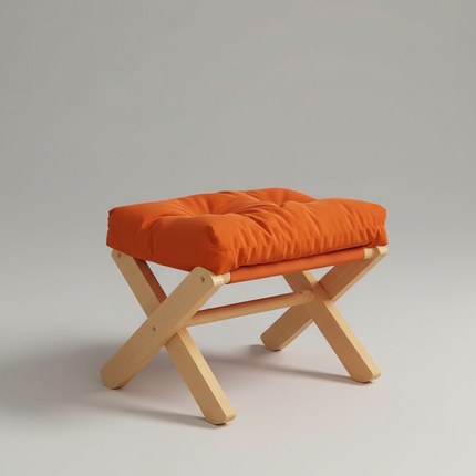 Household Small Stool Foldable Sofa Stool for Living Room Foot Stool Beech Wooden Leisure Low Stool Portable Desk Footrest