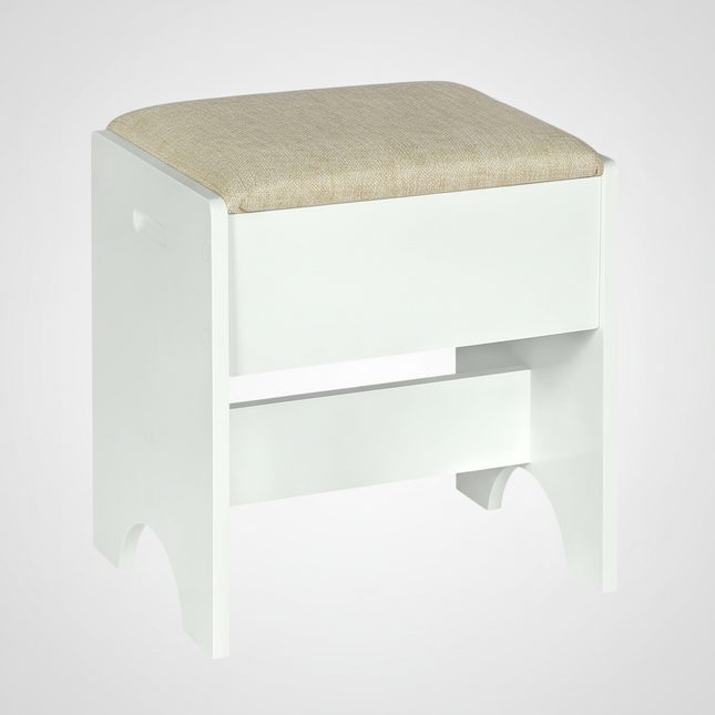 WOLTU Dressing Stool 40x45x30cm Makeup Upholstered Chair with Linen Cover Seat for Bedroom Living Room Home