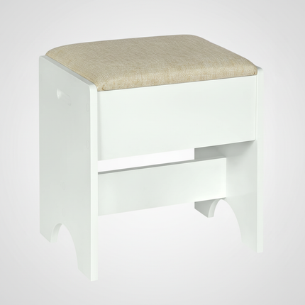 WOLTU Dressing Stool 40x45x30cm Makeup Upholstered Chair with Linen Cover Seat for Bedroom Living Room Home