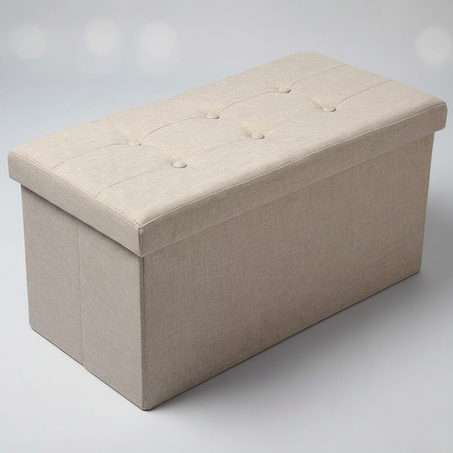 WOLTU Functional Storage Foot Stool Ottoman Bench Folding Chest Storage Cube Colorful Storage Box Upholstered Seat Removable Lid