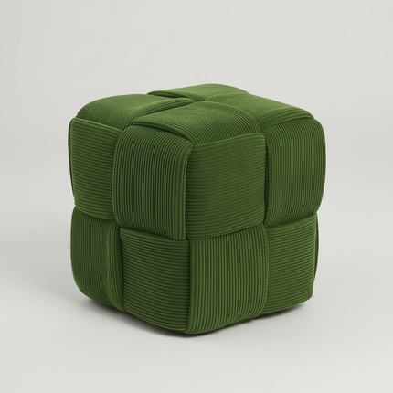 Foot Rest Soft and Comfortable Square Corduroy Woven Design Sofa Stool