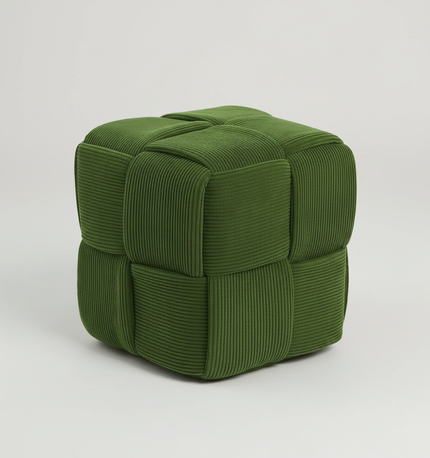 Foot Rest Soft and Comfortable Square Corduroy Woven Design Sofa Stool