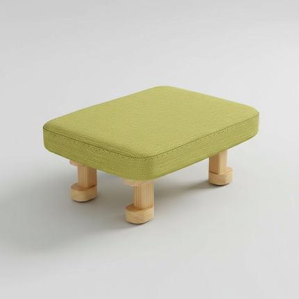 Colorful Small Wooden Stool with Non-Slip Pad Footrest Seat Square Household Living Room Hallway Sofa Tea Stools