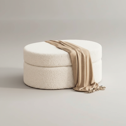 Home Furniture Stool Creative Storage Boxes Lamb Cashmere Hallway Bench Advanced Foot Seat Multifunctional Shoe Changing Stool