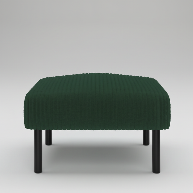LVHOM High-Quality Corduroy Footstool, Soft Ottoman with Solid Metal Frame, Comfortable Fabric, Suitable for Living Room