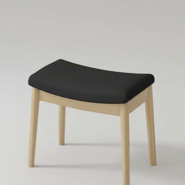 Vanity Stool Vanity Chair 18 Inch-  Stool Chair Wood Legs, Modern Piano Bench Makeup and Foot Stool for Bedroom.