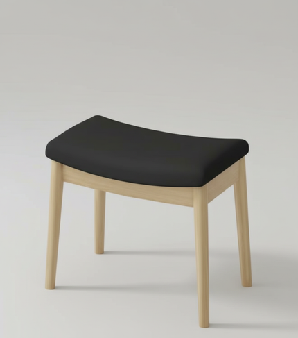 Vanity Stool Vanity Chair 18 Inch-  Stool Chair Wood Legs, Modern Piano Bench Makeup and Foot Stool for Bedroom.